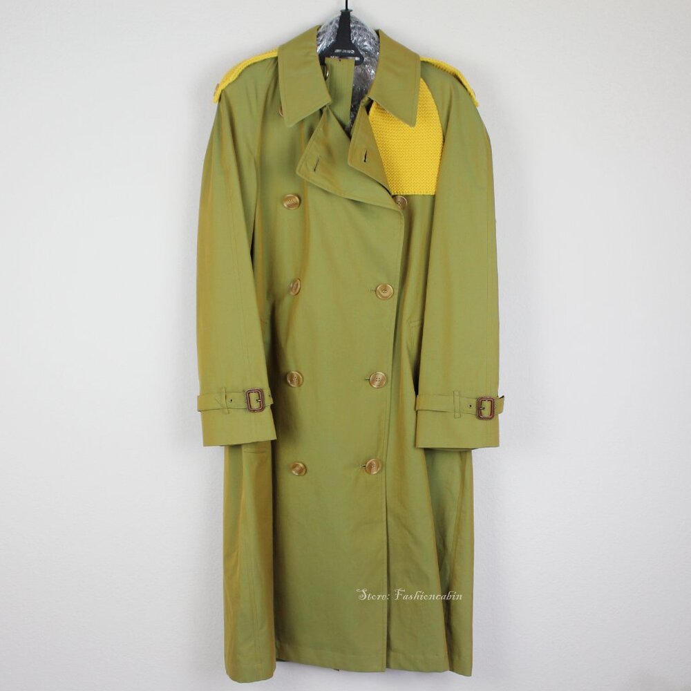 NWT Burberry Trench Coat, US 2 | Contrast Knit, Designer London Heritage Style - Picture 2 of 16